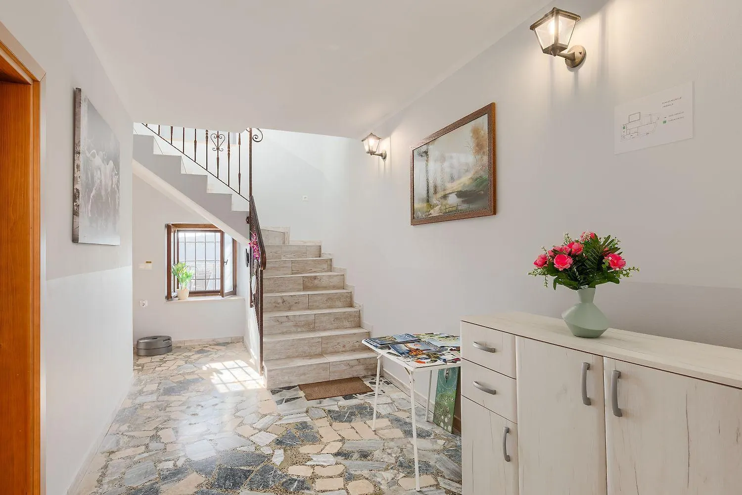 Mediterranes Apartment Mit Panoramablick, Pool, Privatparkplatz, Grill Pazin Hırvatistan